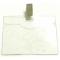 Clear Vinyl Badge Holder w/ Removable Clip (3.25"x2.25")